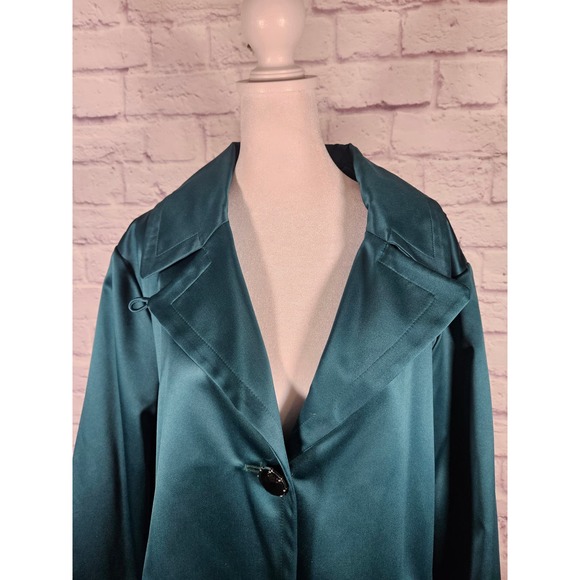 Dennis Basso Emerald Green Evening Jacket Size 2X Animal Print Lined - Picture 4 of 14